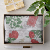 Papier Mousseline Lucky in Love, Red Roses, Queen of Hearts Collage (Cadeau)