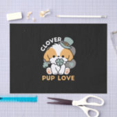 Papier Mousseline Lucky Pup with Clover - St. Patrick's Day Cadeau (Artisanat)