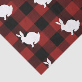 Papier Mousseline Lumberjack Red Buffalo Plaid Rabbit Motif Holidays (Détail)