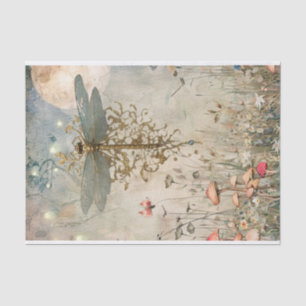 Papier Mousseline Lumière de la lune de libellules dans la page de d