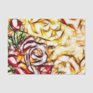 Papier Mousseline Lumière jaune abstraite Fleur rose artistique Flor