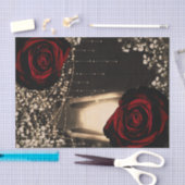 Papier Mousseline Lumières de lanterne rustique rouge foncé Roses Ma (Artisanat)