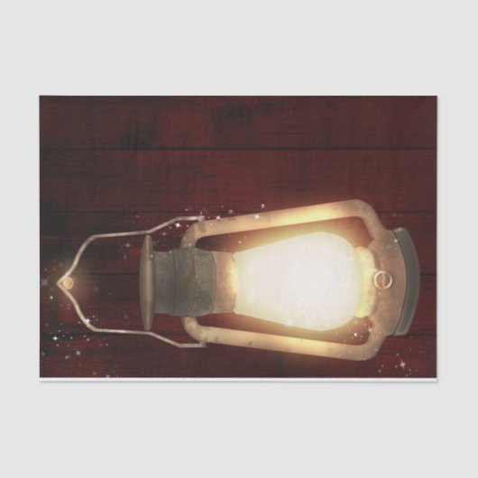 Papier Mousseline Lumières de lanterne rustiques mariage de grange e (Recto)