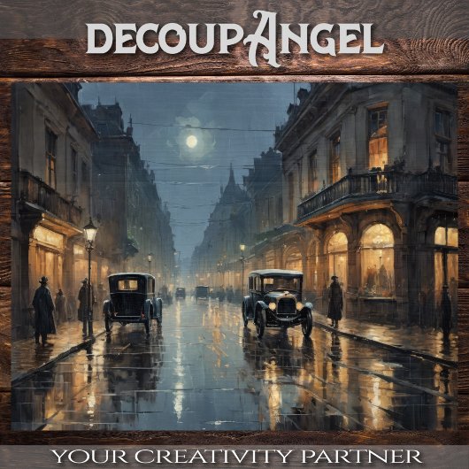 Papier Mousseline Lumières de rue Belle Époque - Découpage -