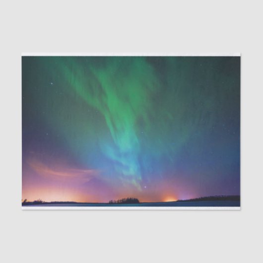 Papier Mousseline Lumières du Nord canadien (Recto)