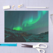 Papier Mousseline Lumières du nord vertes (Artisanat)