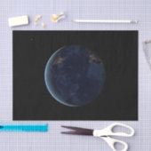 Papier Mousseline Lumières nocturnes sur la planète Terre (hémisphèr (Artisanat)