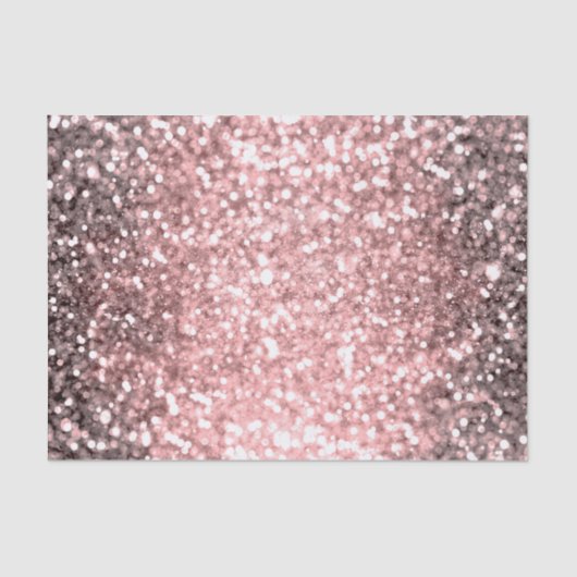 Papier Mousseline Lumières Rose Gold Sparkle Filles Pailletées (Recto)