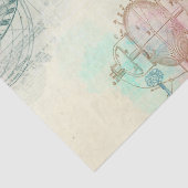 Papier Mousseline Lumières Steampunk, microphones et cadrans sur Jau (Détail)