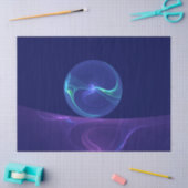 Papier Mousseline Lumineuse Bleu Violet Rêve Abstrait Fractal Art (Artisanat)