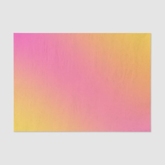 Papier Mousseline Lumineux Tropical Rose Jaune Chic Ombre Gradient (Recto)