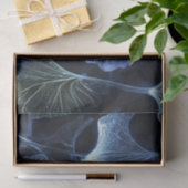 Papier Mousseline Luminogramme bleu Ginkgo Découpage Feuilles / (Cadeau)