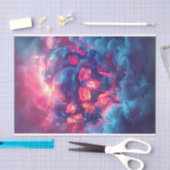 Papier Mousseline Luminosité du néon dans le dénouement du crâne fon (Artisanat)