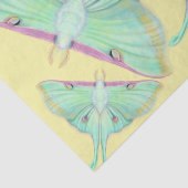 Papier Mousseline Luna Moth sur jaune (Détail)