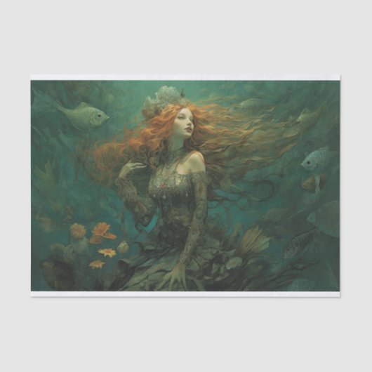 Papier Mousseline L'Undine verte (Recto)