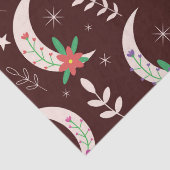 Papier Mousseline Lune florale Boho magique (Détail)