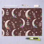 Papier Mousseline Lune florale Boho magique (Artisanat)
