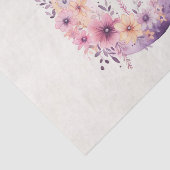Papier Mousseline Lune rose Croissant avec de jolies fleurs (Détail)