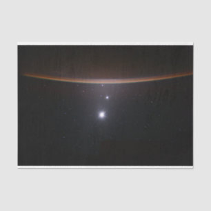 Papier Mousseline Lune, Vénus, Jupiter et Terre (ISS) (NASA) (Espace