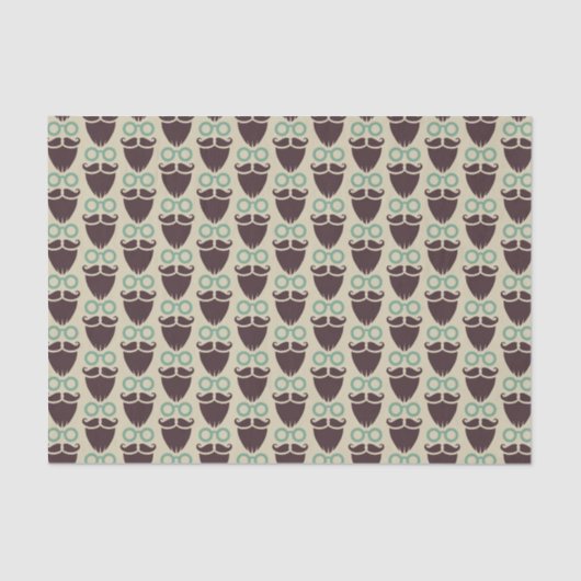 Papier Mousseline Lunettes de moustache de la barbe papier motif (Recto)