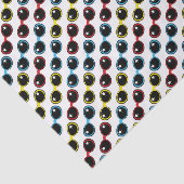 Papier Mousseline Lunettes de soleil rétro teintes primaires rouge j (Détail)