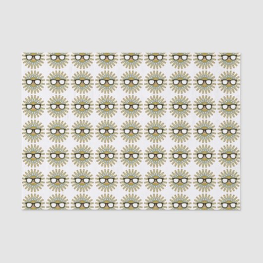Papier Mousseline Lunettes Nerd ensoleillées + votre backgr. & idées (Recto)