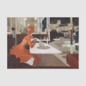 Papier Mousseline Lungren Dans Le Café Peinture (Recto)