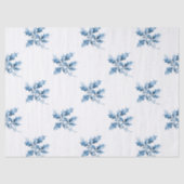 Papier Mousseline Lutins de Noël bleus (Recto)