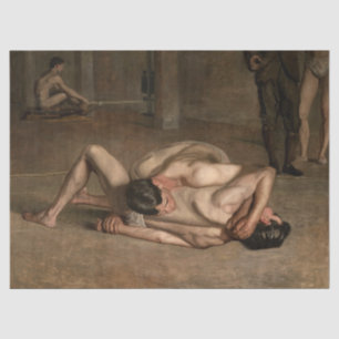 Papier Mousseline Lutteurs (par Thomas Eakins)