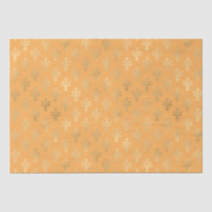 Papier Mousseline Lux Gold Fleur de Lis et Marigold