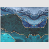 Papier Mousseline Lux Peacock Agate & Gold (Recto)