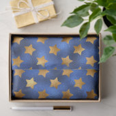 Papier Mousseline Luxe Blue and Gold Series Design 10 (Cadeau)