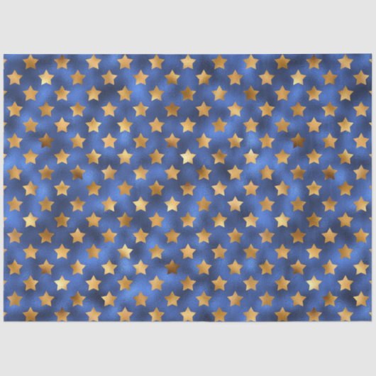 Papier Mousseline Luxe Blue and Gold Series Design 10 (Recto)