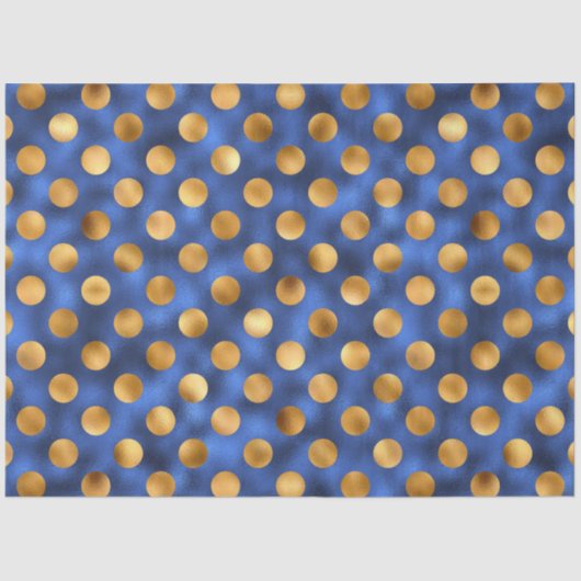Papier Mousseline Luxe Blue and Gold Series Design 11 (Recto)