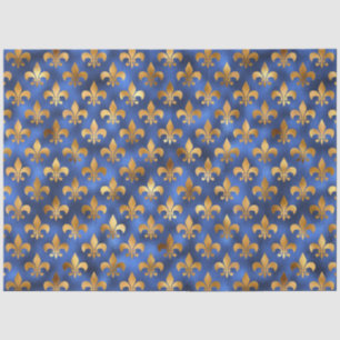 Papier Mousseline Luxe Blue and Gold Series Design 19