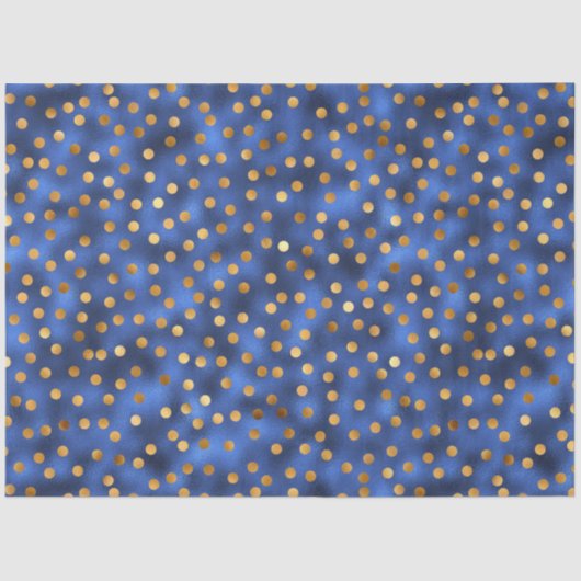 Papier Mousseline Luxe Blue and Gold Series Design 20 (Recto)