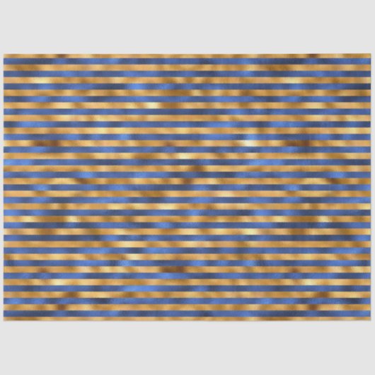 Papier Mousseline Luxe Blue and Gold Series Design 7 (Recto)