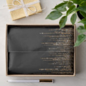 Papier Mousseline Luxe Chic Black Gold Fringe Parties scintillant ét (Cadeau)