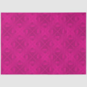 Papier Mousseline Luxe Moderne Élégant Coeur Rose (Recto)