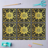 Papier Mousseline Luxe Moderne Elégante Collection Florale (Artisanat)