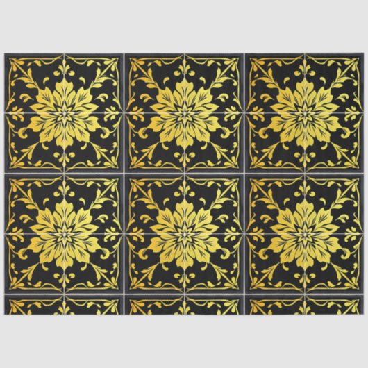 Papier Mousseline Luxe Moderne Elégante Collection Florale (Recto)