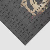 Papier Mousseline Luxe Nativité Black Gold Joyeux Noël (Détail)