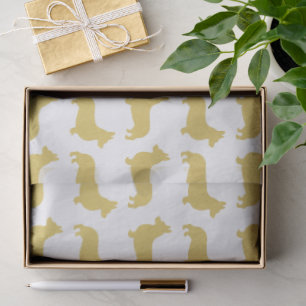 Papier Mousseline Luxe Or Vintage Élégant Pembroke Welsh Corgi