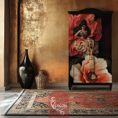 Papier Mousseline Luxe Pavot Plumes Portrait Bouffant Couture