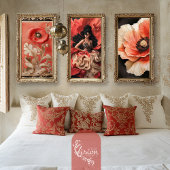 Papier Mousseline Luxe Pavot Plumes Portrait Bouffant Couture