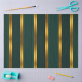 Papier Mousseline Luxe Popular Green Gold Linen Texture Collection (Artisanat)