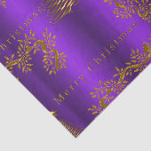 Papier Mousseline Luxe Purple et Gold Christmas (Détail)