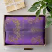 Papier Mousseline Luxe Purple et Gold Christmas (Cadeau)