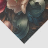 Papier Mousseline Luxueux Ethéal Baroque Floral Decoupage (Détail)