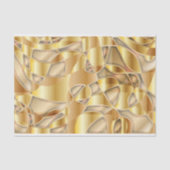 Papier Mousseline Luxueux Gold Metallic Collage Art Composition (Recto)